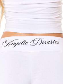 SUMWON WOMEN Lace Trim Cami Top And Fold Over Shorts Lounge Set Sleepwear Pajama Set Ribbed Cotton Blend Nightwear Comfort Wear Relaxation Outfit Home Wear Set - White - View 5