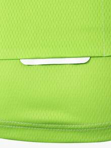 Gym Rark Maillot de ciclismo de manga larga con rayas fluorescentes verdes para hombre - Verde - Ver 5