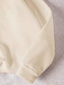 GlowEve Women's Letter Print Crew Neck Casual Versatile Long Sleeve Sweatshirt Cute Sweatshirt Sweatshirts For Women Cute Clothes Love Sweatshirt - Apricot - View 4