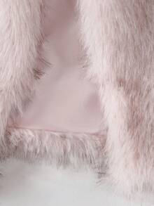 Sparklyn 少女休闲时尚街头风简约纯色抓绒背心，秋冬季 - 粉色 - 查看 5