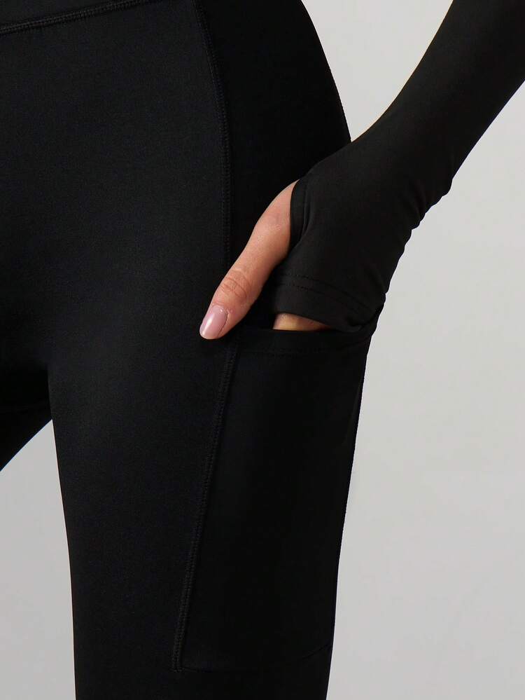 MISSGUIDED High Waisted Seamless Ribbed Waistband Detail Sports Leggings For Yoga Running Gym Workout Training Athletic Activewear Performance