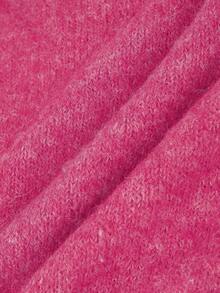 GlowEve 女士纯色圆领休闲百搭针织背心，秋冬季 - 玫紅色 - 查看 6