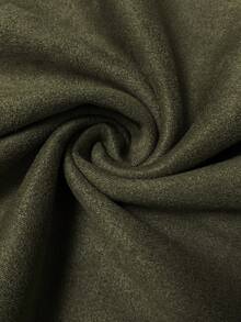 Elaquor Vestido casual recto de manga larga con diseño de collar de cadena para mujer de talla grande - Verde militar - Ver 8