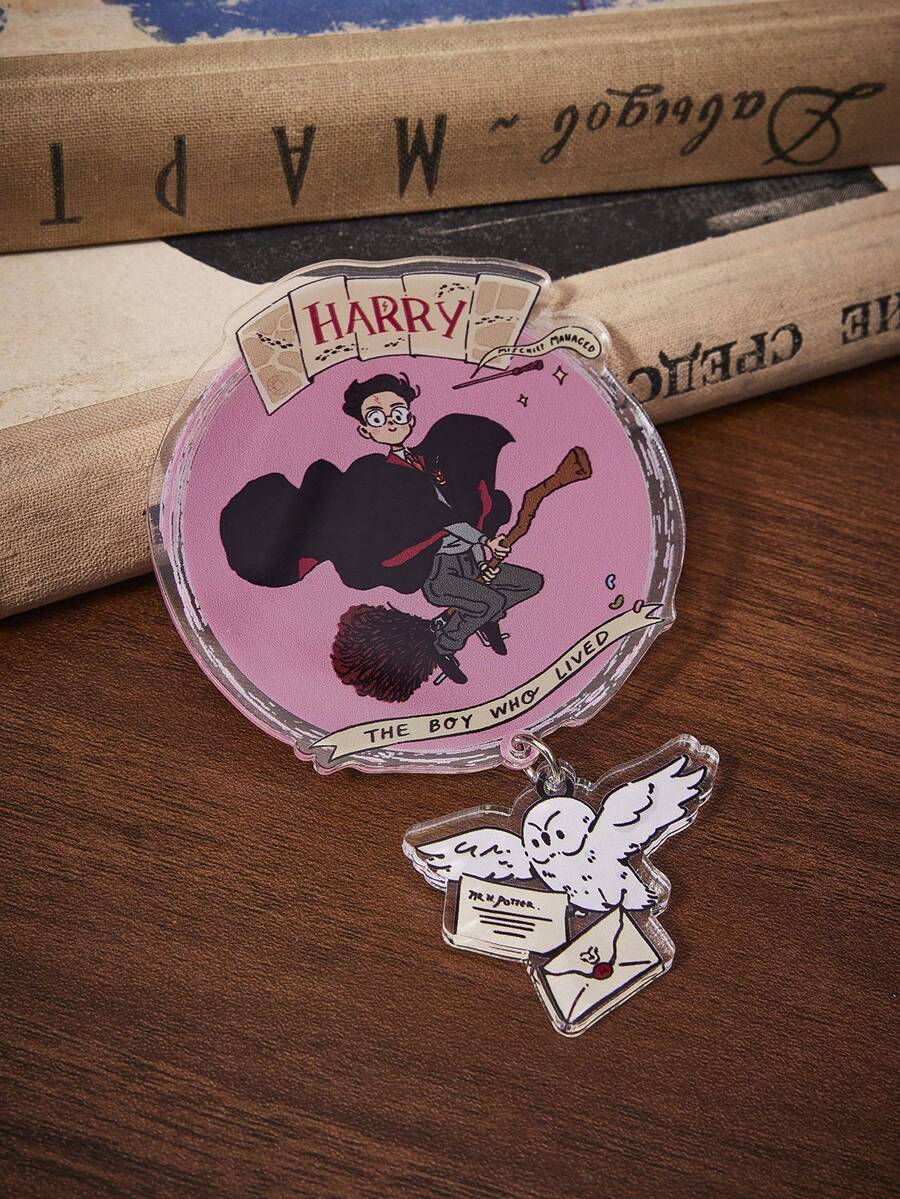 HARRY POTTER X SHEIN 1件粉色卡通人物图案亚克力胸针 - 彩色 - 查看 1