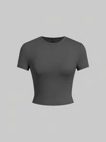 SHEIN EZwear 5件/套 基本款纯色修身短袖T恤 - 彩色 - 查看 15