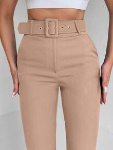 EURMUSE Women's Casual/Commute Minimalist Suit Pants - Unta - View 6