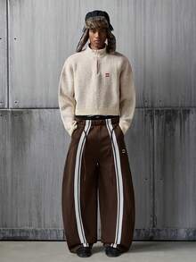 NEON BLANC Brand - Men's New Pullover Sweater - Half Zip Fashionable - Loose Casual - Beige - View 1