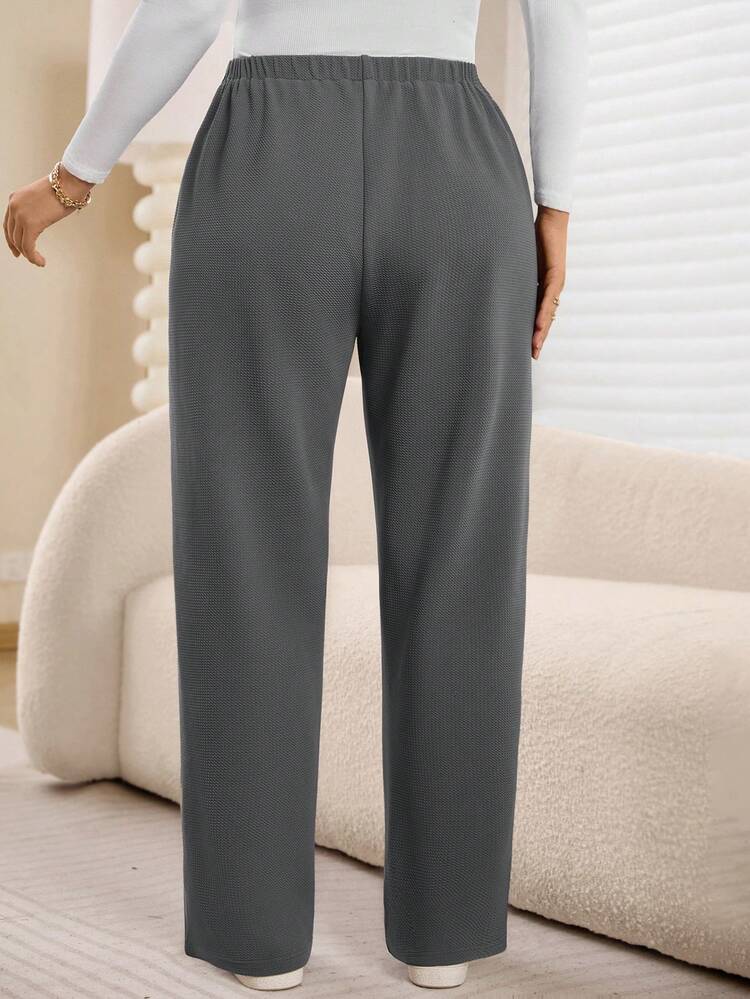 プラスサイズ レディース 無地 ウエスト ゴム入り ポケット付き カジュアル ハーレムパンツ レディース 冬 クリスマス 新年 快適パンツ バレンタイン デー マザーズ デー 春 カジュアル