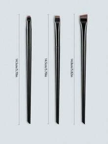3pcs/Set Makeup Brushes Including Angled Eyeliner Brush, Eyebrow Brush, Ultra-Thin Eyeshadow Brush