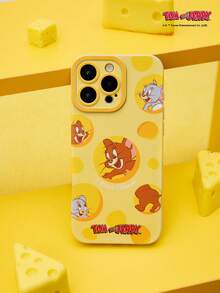 TOM & JERRY X Joivida 1pc Cute Cheese Pattern Cartoon Phone Case, Fashion Protective Cover, Shockproof & Scratch-Resistant, Compatible With , Great For Daily Use Or A Fun Gift For Cheese Lovers - Multicolor - View 8