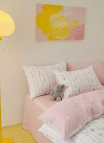 Joivida Bộ 3 vỏ chăn cotton 100% họa tiết hoa cổ điển, thoáng khí mọi mùa, 2 vỏ gối + 1 vỏ chăn (Không bao gồm ga trải giường) - Nhiều màu - Xem 13