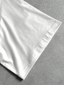 Manfinity ZONE917 Áo thun nam tay ngắn in chữ, dáng rộng, thoải mái, đa năng cho mùa hè, phong cách thập niên 2000 - trắng - Xem 7