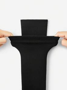 LUVLETTE 1雙銅離子壓縮襪，男女通用，15-20毫米汞柱壓力，及膝長筒襪，孕婦/護士適用，懷孕/產婦/醫療適用，可愛運動金色貼合騎行襪，成人支撐襪，促進血液循環，長筒女式運動襪，適合健身房、秋季穿著。 - 黑色 - 查看 2