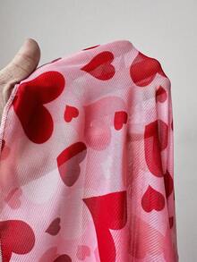 Sunspun Áo cánh cổ chữ V họa tiết trái tim cỡ lớn dành cho nữ - Nhiều màu - Xem 7