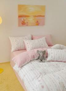 Joivida Bộ 3 vỏ chăn cotton 100% họa tiết hoa cổ điển, thoáng khí mọi mùa, 2 vỏ gối + 1 vỏ chăn (Không bao gồm ga trải giường) - Nhiều màu - Xem 8