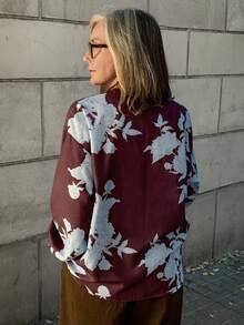 Vivie Lora Women's Brown Casual Fitted Shirt Long Sleeve - Brown - View 7