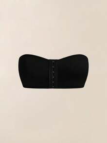 Snug Zone 2 件套女士内衣文胸，前开合，带衬垫，聚拢 - 黑色 - 查看 3