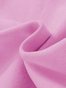 SHEIN 女童休闲字母图案卫衣套装 - 紫色 - 查看 5