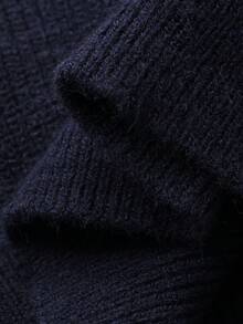 DAZY 女童圆领蝴蝶结装饰毛衣，秋季服装 - 藏蓝色 - 查看 9