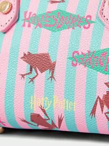 HARRY POTTER X SHEIN 女士时尚条纹青蛙图案手提包 - 粉色 - 查看 11