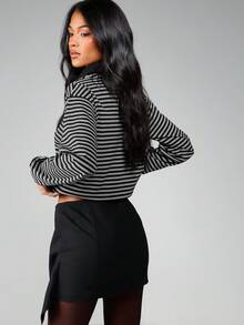 MISSGUIDED Wrap Front High Waist Crepe Mini Skirt With Cargo Pocket Panel Detail For Fall Winter