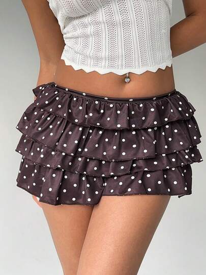 Aloruh His Women's Layered Ruffle Low-Waisted Mini Skirt, A Y2K Style, Is The Perfect Choice For Parties, Cocktail Parties, Formal Occasions, Bridesmaid Dresses, Birthdays, Music Festivals, Business Casual, Beach Vacations, Bohemian-Style Maxi Dresses, Back-To-School Season, And Many Other Occasions. Sexy, Romantic, And Glamorous, It Exudes A Goddess-Like Aura, Making It Ideal For Parties And Gatherings. It's Also Suitable For Music Festivals, Back-To-School Season, Beach Vacations, Dates, Honeymoons, Wedding Guest Attire, Island Getaways, Elegant Party Dresses, Birthday Gowns, And Many Other Occasions.