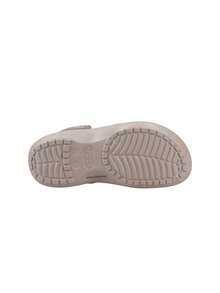 Crocs كلاسيكي منصة نساء كلوج شرائح لون بيج 206750214 - رمادي داكن - مشاهدة 3