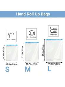 Hanging Vacuum Storage Bags, Large Hanging Space Saver Bags, Hanging Storage Bags For Clothes, Vacuum Sealed For Suits, Dress, Jackets, Closet Organizer For Moving Supplies - Clear - View 9