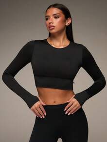 SHEIN BAE Top deportivo de tanque con suavidad y transpirabilidad para entrenamientos - Negro - Ver 4
