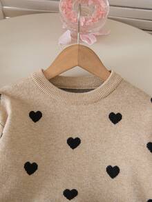 Genkimix Kids Young Girls Heart Pattern Knitted Sweater Long Sleeve Top And Leggings Set, Fashionable And Cute, Autumn/Winter Girls Sweater Sets Winter Young Girls Sets Two Pieces Pants Set Kids Girl Long Sleeves Outfits Girl S Spring And Autumn Suit Girl Knit Set Two Pieces Pants Set Girls Knit Set Knit Set Kids Knit Long Sleeve Set Sweater Set Girls Sweater Sets Winter Young Girls Sets Girl Clothes Autumn And Winter Clothes Girl Knit Set Little Girls Pants Set Girls Sweater Sets Winter Young Girls Sets 2pcs Set Toddler Girls Girl S Spring And Autumn Suit Girl Knit Set Girls Spring And Autumn Suit Girl Spring And Autumn Suit - Khaki - View 3