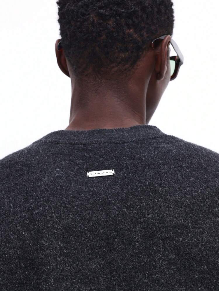 Heathered Crew Neck Long Sleeve Sweatshirt