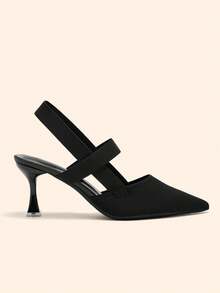 CUCCOO BASICS Women's Fashionable Elegant Charming Bow Rhinestone Decor Glitter Golden Pointed Toe Comfortable Party Banquet Pumps - Black - View 10