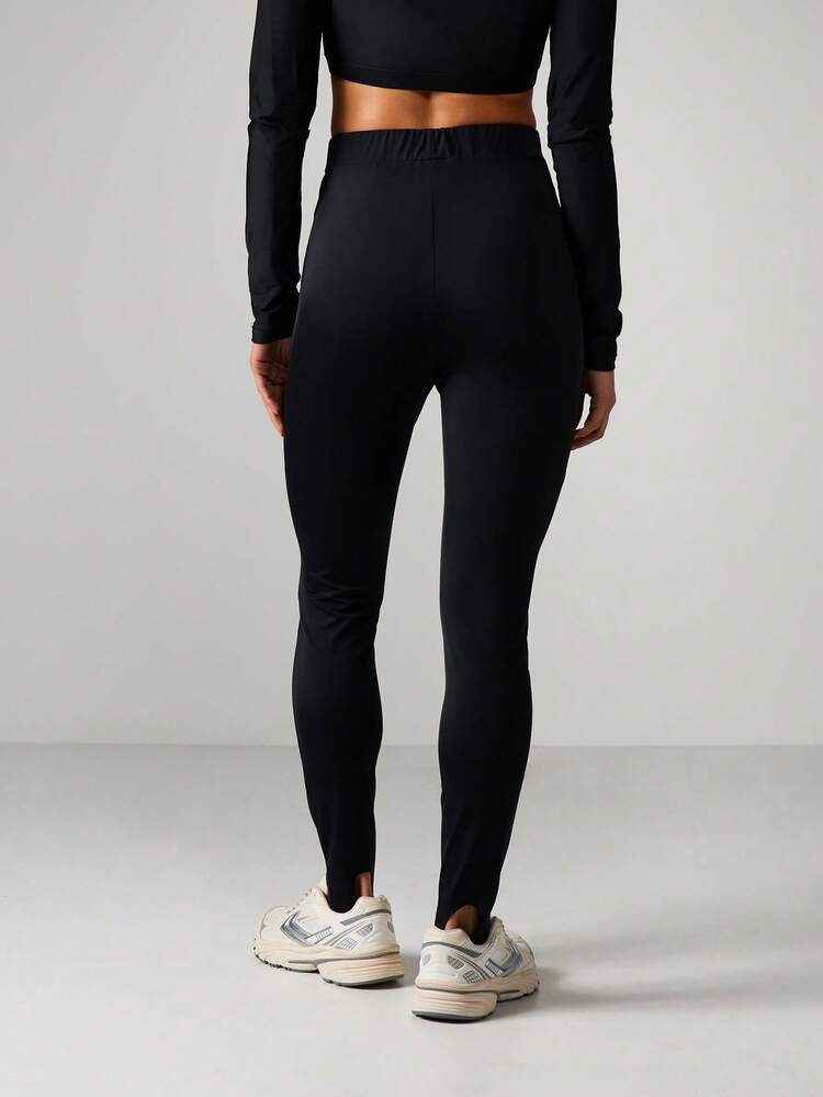 MISSGUIDED Mallas de cintura alta con trabillas para los pies, pantalones de yoga de longitud completa, elásticos y cómodos para uso diario casual y actividades