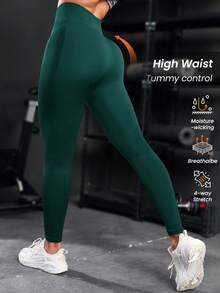 Powerista 女款跑步紧身裤 无缝高弹力收腹运动紧身裤 瑜伽裤