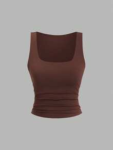 Sweetra Set de 3 camisetas sin mangas ajustadas y casuales para mujer, versátiles para uso diario y para capas