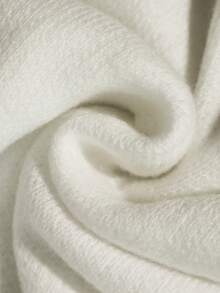 GlowEve 白色系带衬衫，金属扣装饰，日式人物扣领带，女士针织套头衫 - 白色 - 查看 5