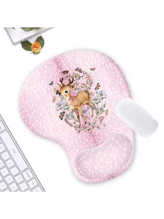 Betty Boop | ROMWE Tappetino per mouse con poggiapolsi spesso, antiscivolo, resistente all'acqua, con motivo a pois e a cartoni animati