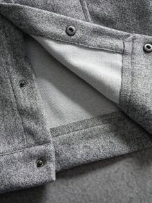 SLATEMANN Men's Loose Single Breasted Leisure Jacket, Suitable For Autumn & Winter - Grey - View 7