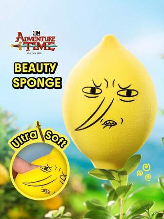 Adventure Time | SHEGLAM Lemongrab ÉPonge Marque Beauté Visage Maquillage CosméTique Pour Femmes Filles Parfait Pour Hiver IdéAl Pour Y2K ÉLéGant Mode Adapté Pour Anniversaire Xmas Cadeau FêTe PrêT Meilleure Couleur