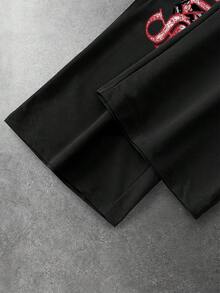 ROMWE MEN Ensemble sweat-shirt à capuche en polaire avec imprimé croix pour hommes - Blanc - Voir 7