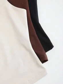 Sweetra Set de 3 camisetas sin mangas ajustadas y casuales para mujer, versátiles para uso diario y para capas