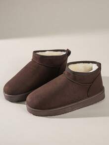 Solecia Giày bốt đi tuyết dành cho nữ, thích hợp để mang hàng ngày vào mùa thu/đông - Cà phê nâu - Xem 2