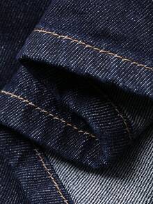 DAZY 藏蓝色原味牛仔衬衫搭配男士牛仔西装，秋季装扮 - 藍色 - 查看 7