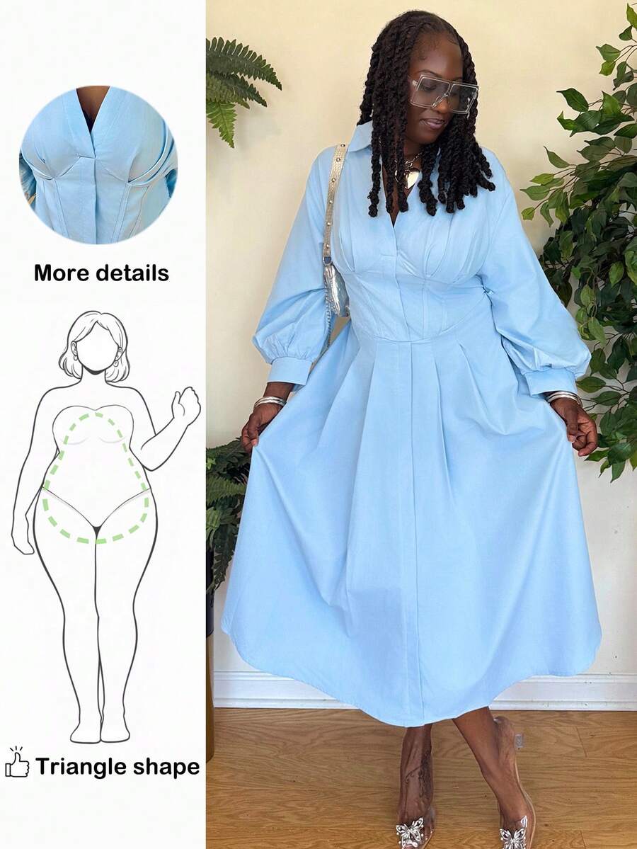 Truni __theloveshegives Plus Size Herringbone Empire Waist Lantern ...