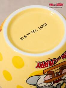 TOM & JERRY X Joivida 1 pezzo Ciotola in ceramica X Joivida, giallo brillante con motivo Together, ciotola decorativa per frutta per casa, cucina, sala da pranzo, soggiorno, ottima per spuntino, caramelle, dessert, insalata, conservazione, piatto per torta, un regalo divertente per matrimonio, banchetto, compleanno - Giallo - Visualizzare 9