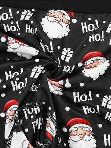 Notgurli Christmas Funny Print Cartoon Quirky Santa Claus, Gift Box, Candy Cane, Bells, Snowflakes, Snowman, Family Party Men's Mid-Rise Boxer Briefs - Multicolor - View 5