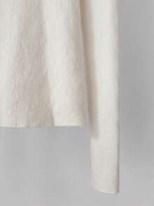 GlowEve 秋冬新品立领长袖修身纹理图案羊毛休闲度假 - 米色 - 查看 5