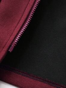 Vivie Lora Women's Suede Loose Waist Regular Jacket Women Coats - Burgundy - View 8