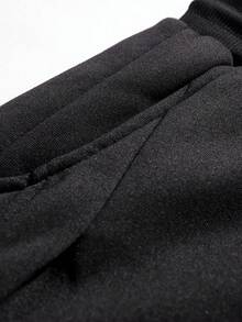 Manfinity ZONE917 Men's Solid Color Loose Elastic Waist Drawstring Pocket Sweatpants - Black - View 6