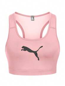 Puma Mid Impact 4Keeps Women's Bra Pink - Pink - View 1